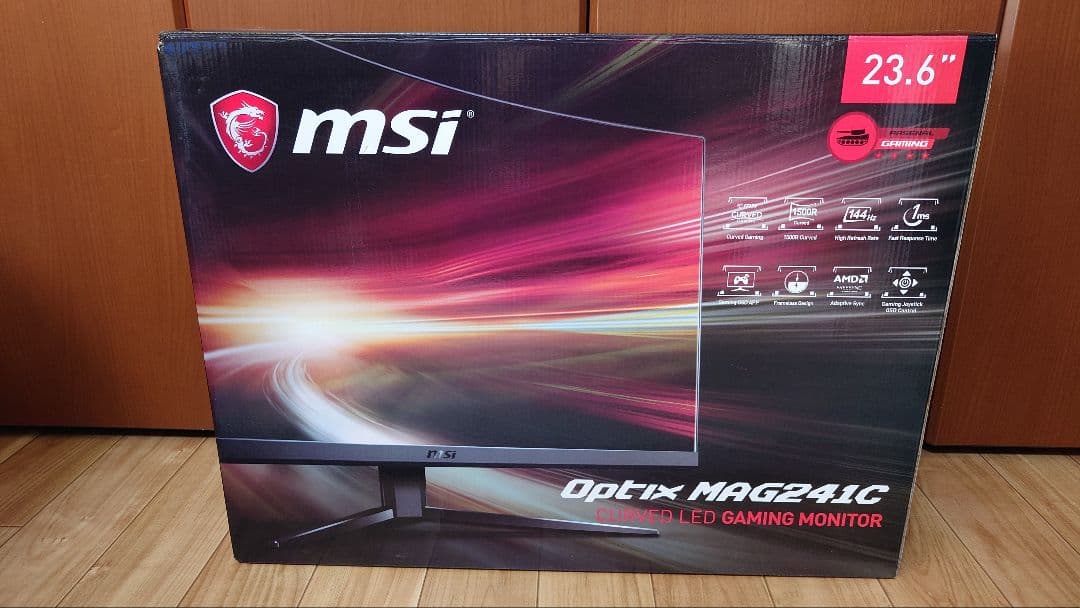 MSI Optix MAG241C 23.6インチ ゲーミングモニター 本体