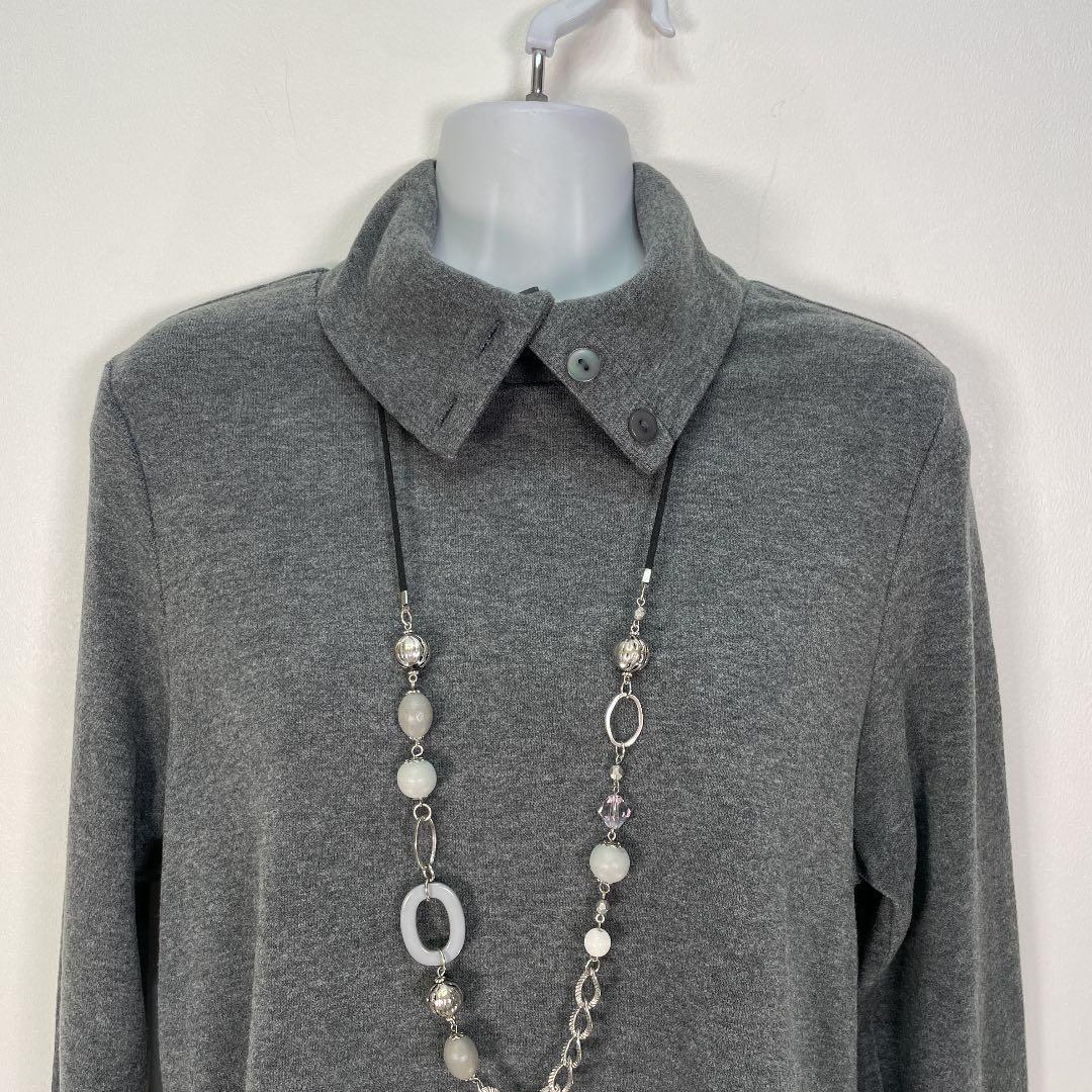 ７９５９【新品】レディースミセス　トップスカットソー 高級　日本製暖かチュニック