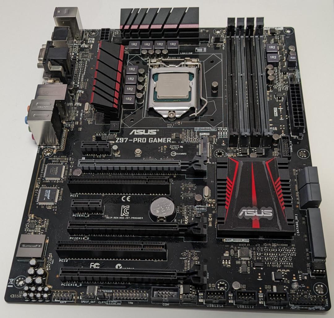 ASUS Z97-PRO GAMERマザーボード,i3-4160,24GBセット