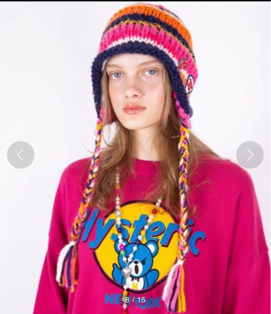 MOTOR CITY BABY 手編みボーダーニットキャップ