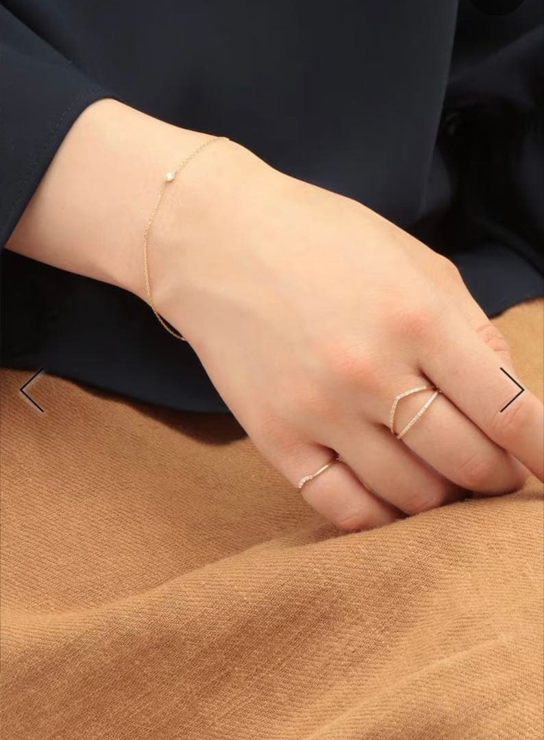 agete K18ダイヤネックレス、ブレスレットセット