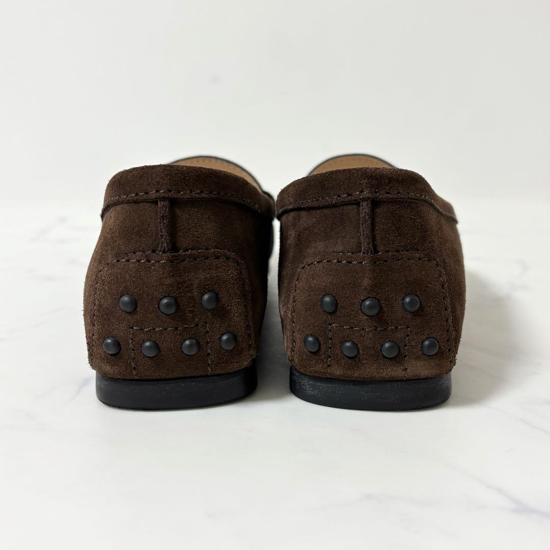 TOD'S トッズ 36.5 ローファー 革靴 スエード ブラウン