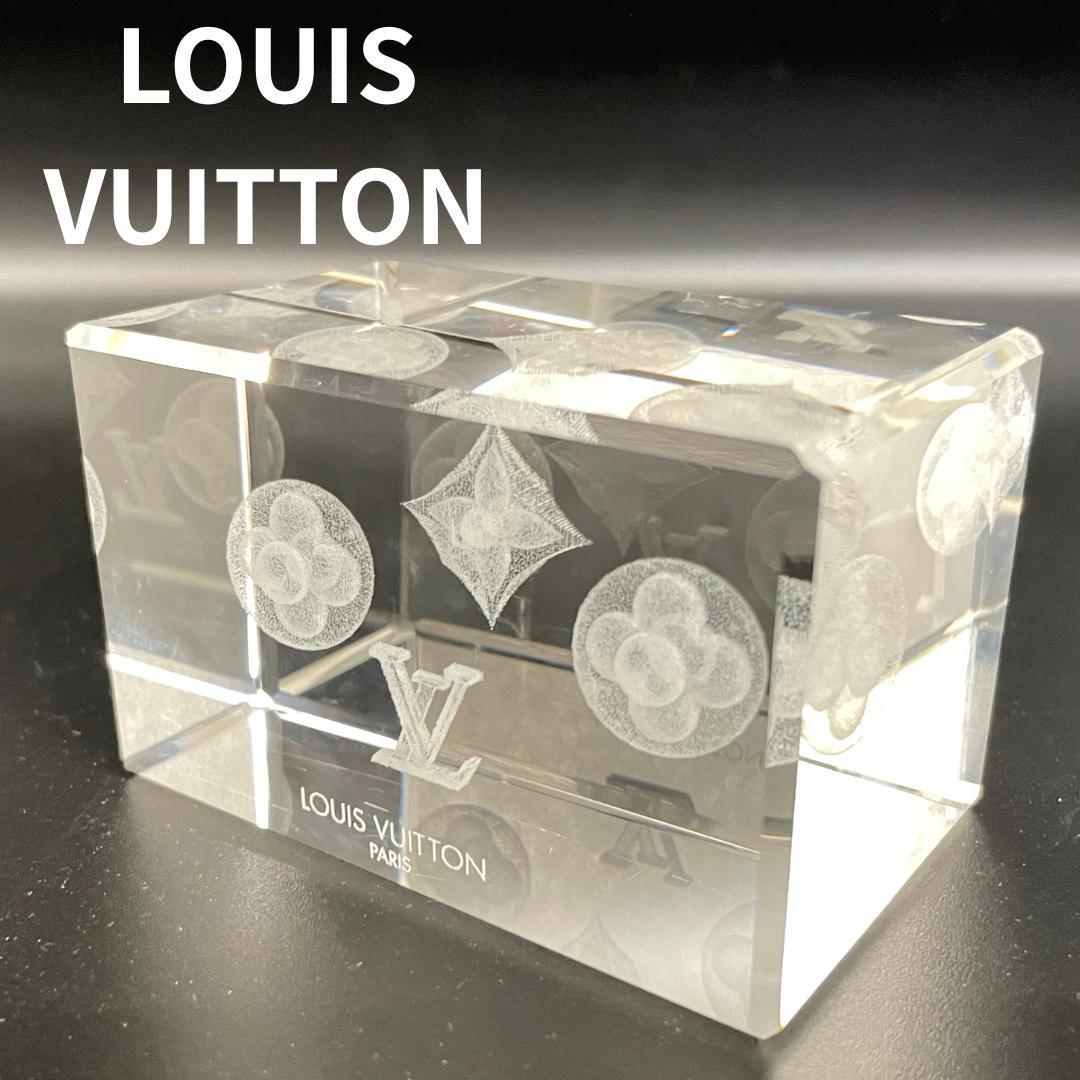 LOUIS VUITTON ヴィトン クリスタル ペーパーウェイト モノグラム