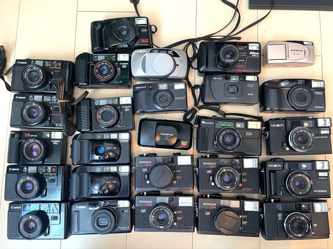 【全26台】コンパクトフィルムカメラのまとめ売り｜ジャンク品