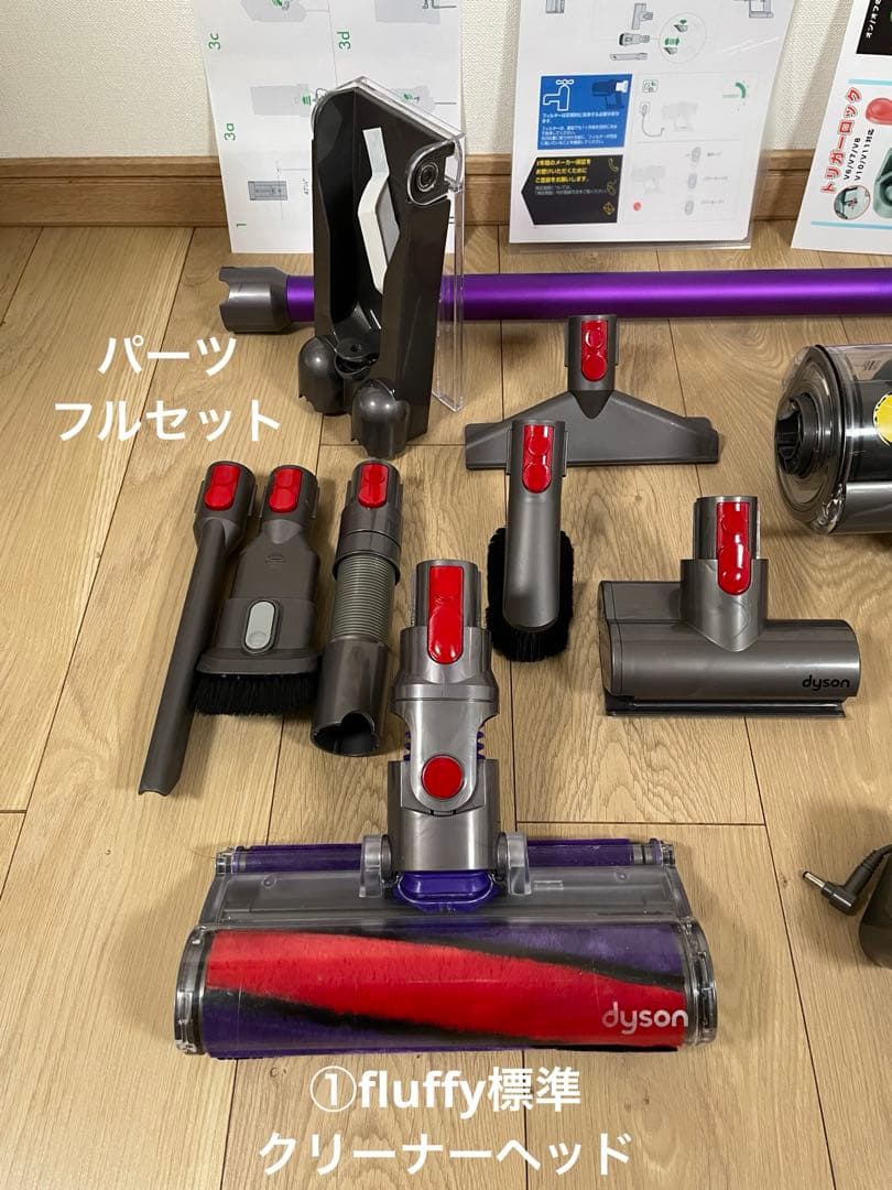 ダイソン①V10SV12 ２ヘッドから選択　新品交換フィルタ　純正高容量バッテリ