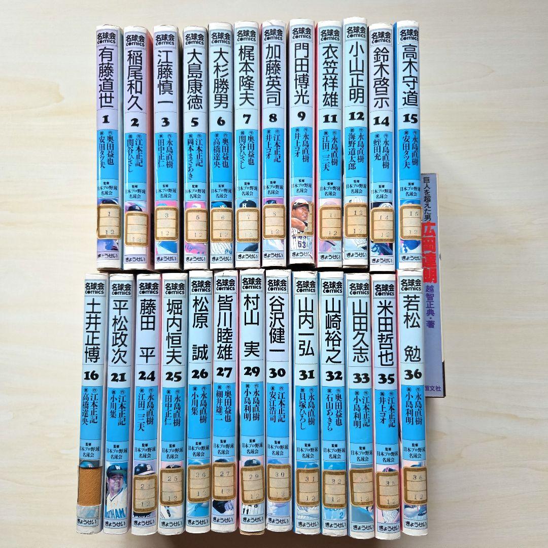 「名球会comics 25冊」「巨人を越えた男 広岡達朗」