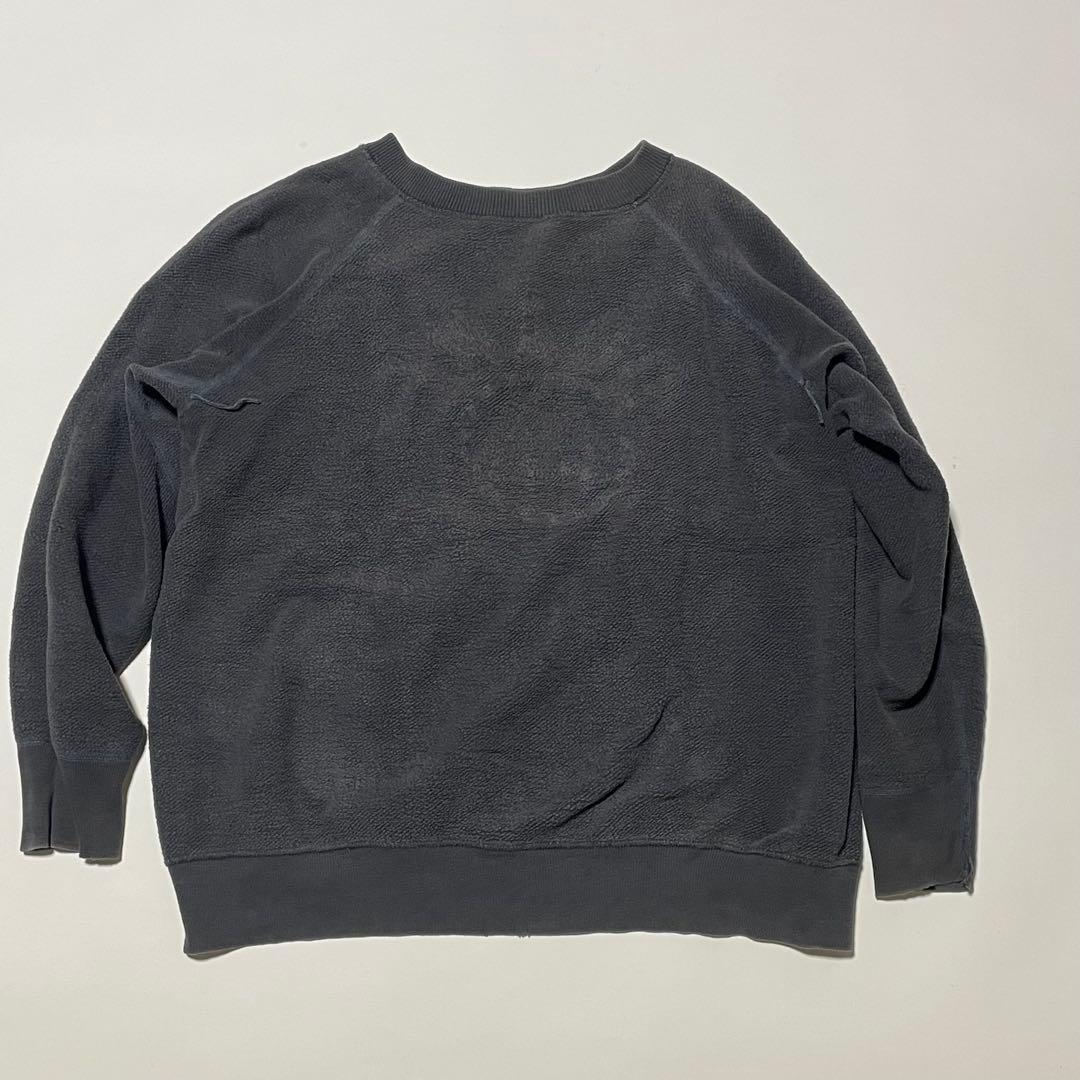 60s vintage sweat ラグラン フロッキー ビンスエ フェード