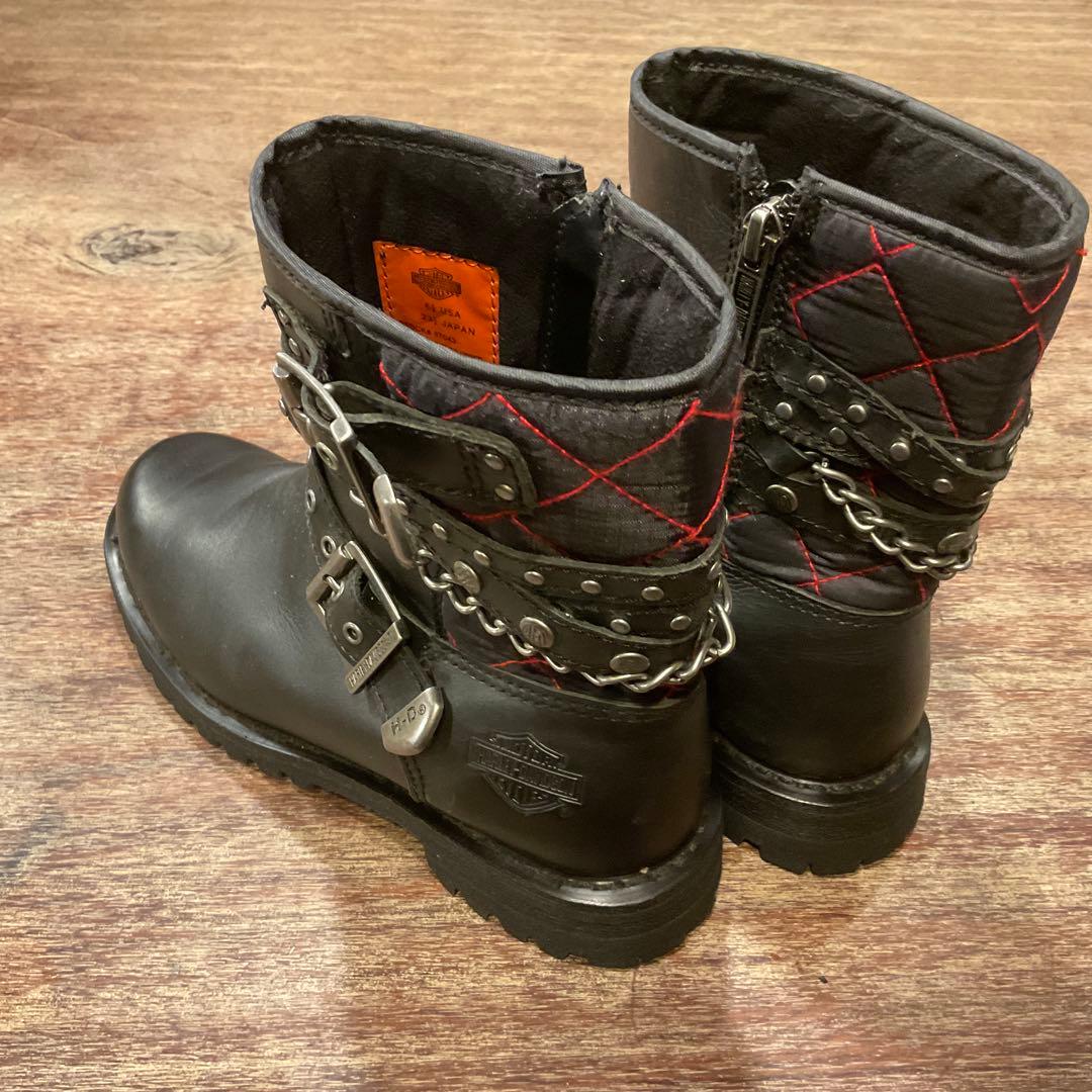 美品！ハーレーダビッドソン 87043 ショートブーツ チェーン23.5cm