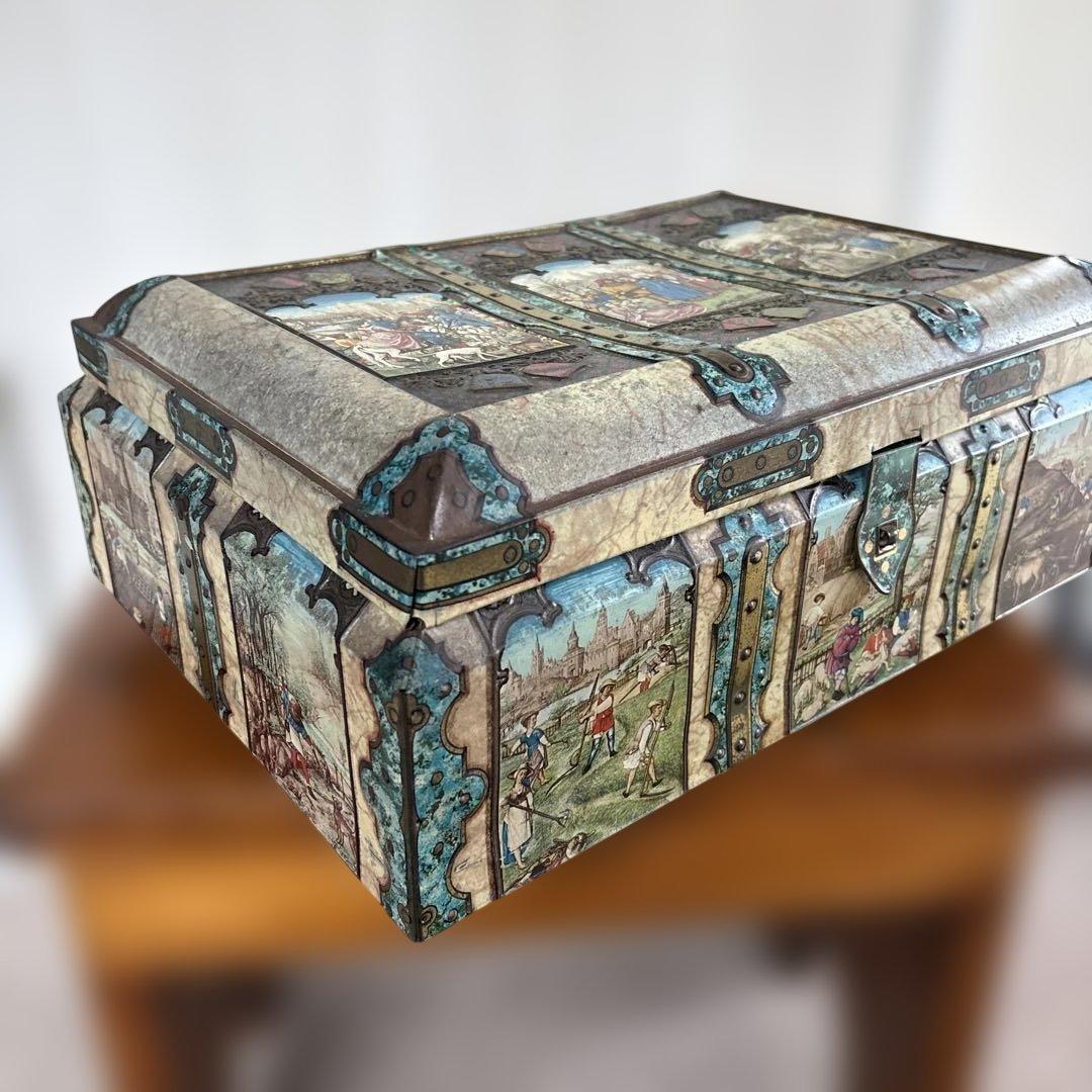 ヴィンテージ　大きなブリキ缶ボックス　素敵