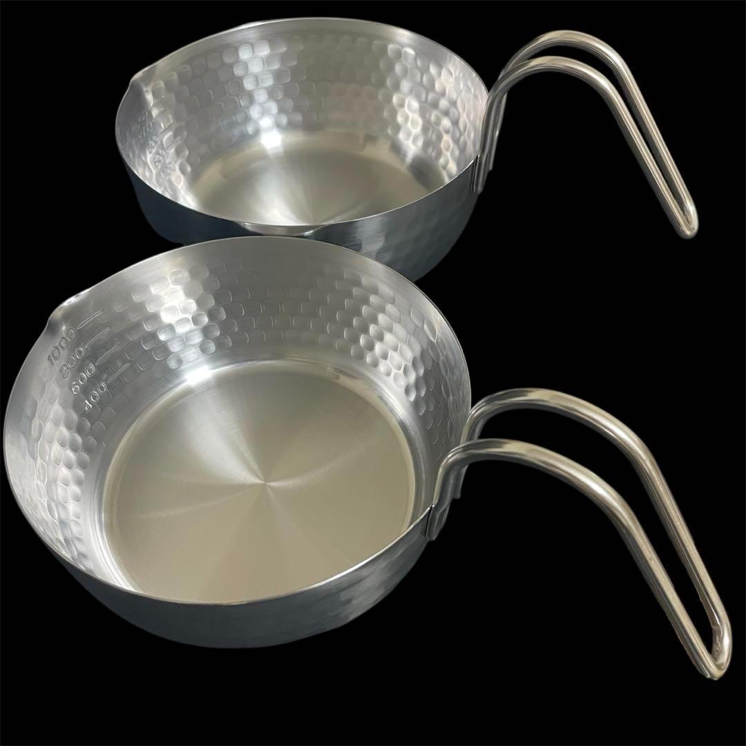 取っ手も便利な雪平鍋　マルチポットタイプ 16cm&18cm 2個セット