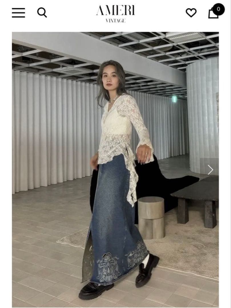 新品　UND 2WAY CUT LACE FRILL TOP