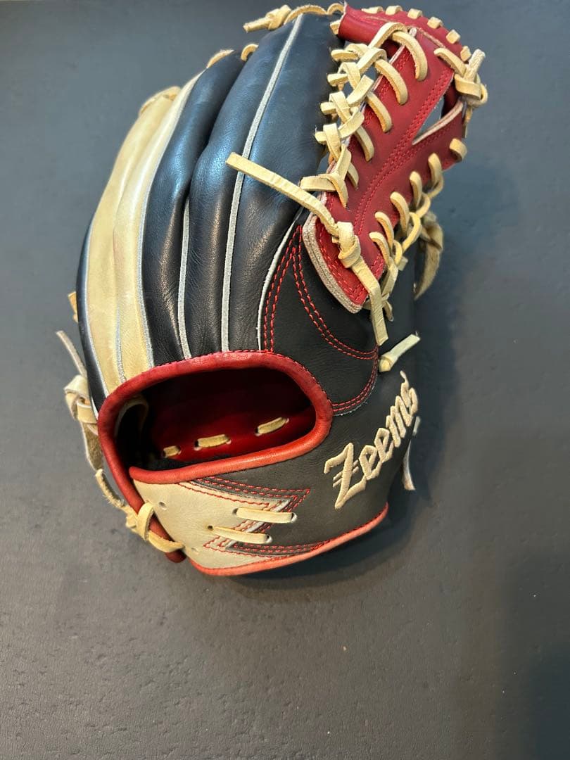 1000円値下げしました！Zeems 軟式グローブ ネイビー/レッド