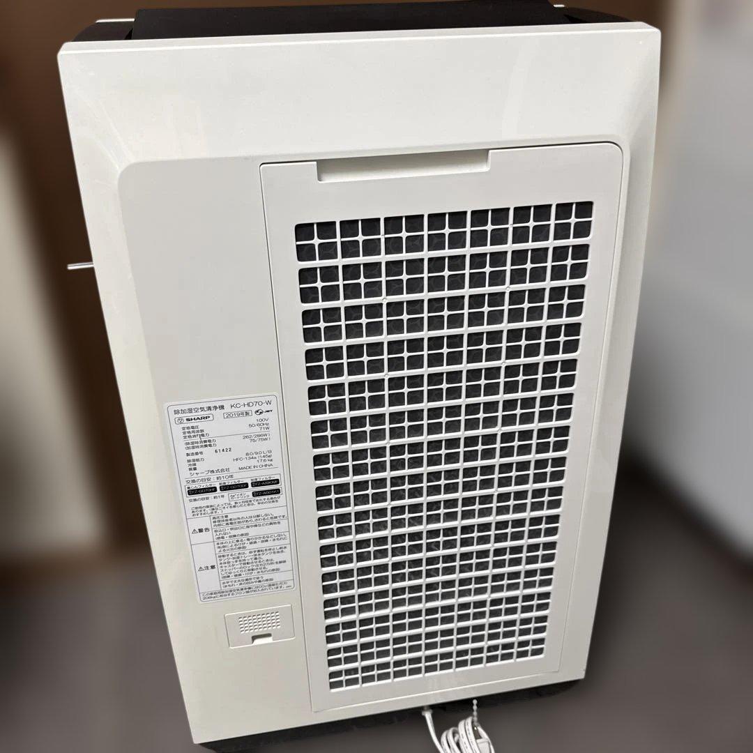 美品　SHARP KC-HD70 除加湿空気清浄機 ホワイト