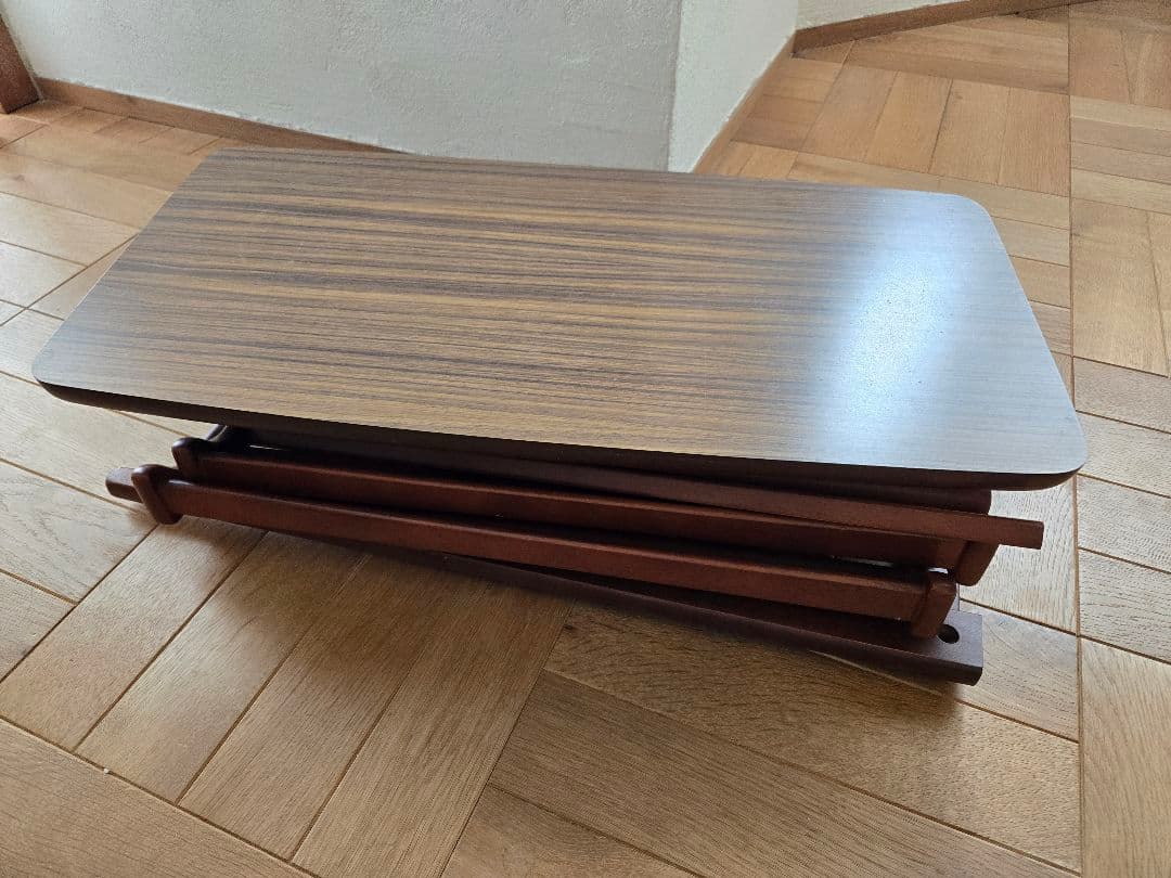 オールドカリモク木製 3段ラック マガジンラック 飾り棚 収納棚 ブラウン