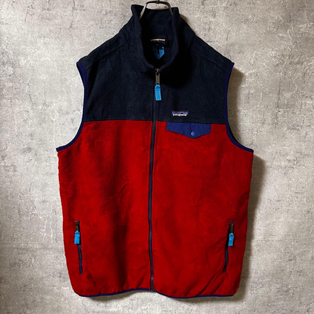 パタゴニア patagonia ベスト　フリース　シンチラ　赤　紺