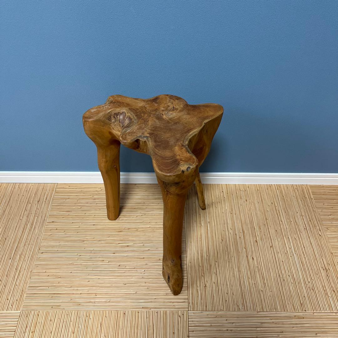 木製スツール 自然な形状 ナチュラルウッド