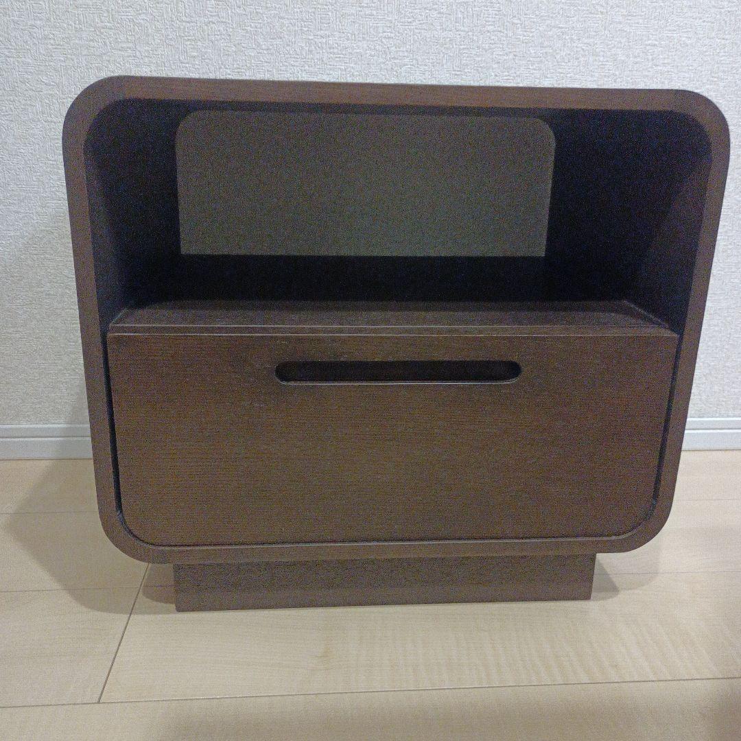 IDC大塚家具　ナイトサイドテーブル「インセンス2」ブラウン