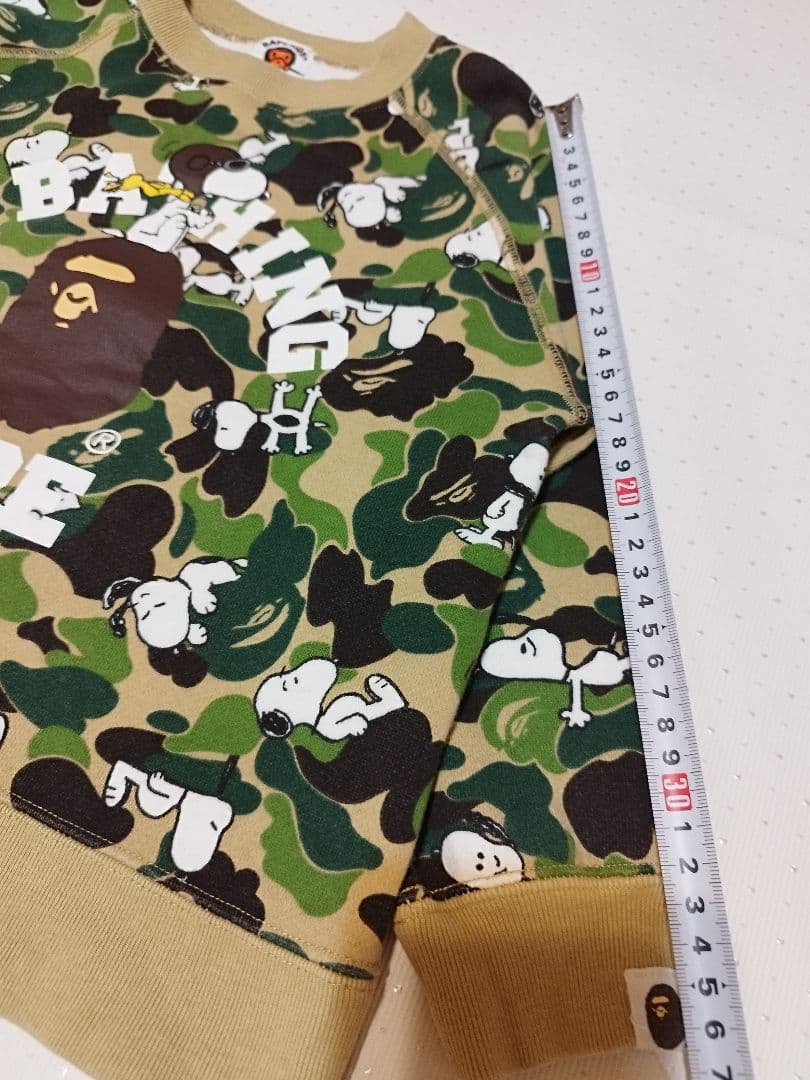 アベイシングエイプ　スヌーピー　迷彩柄　トレーナー　110 ABC CAMO