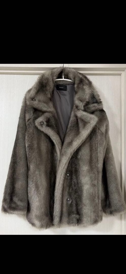 EMODA emoda エモダ　ミディフェイクファーコート　グレー