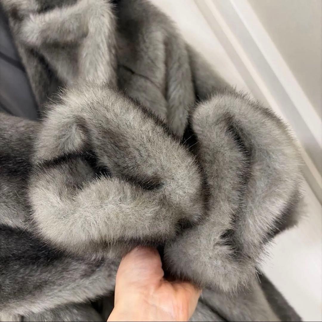 EMODA emoda エモダ　ミディフェイクファーコート　グレー