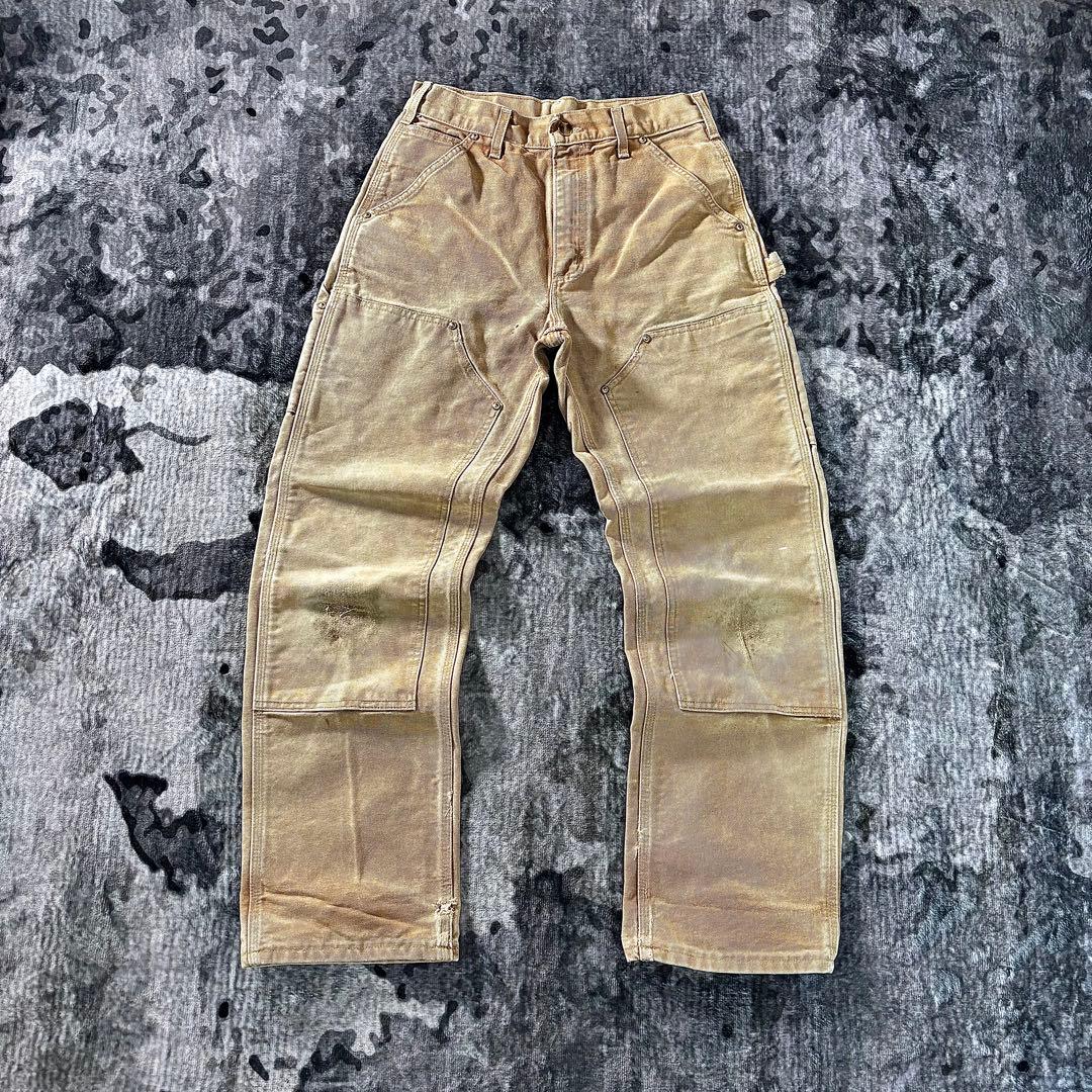 コメ欄セール！USA製 雰囲気系 Carhartt ダブルニー 実寸W35