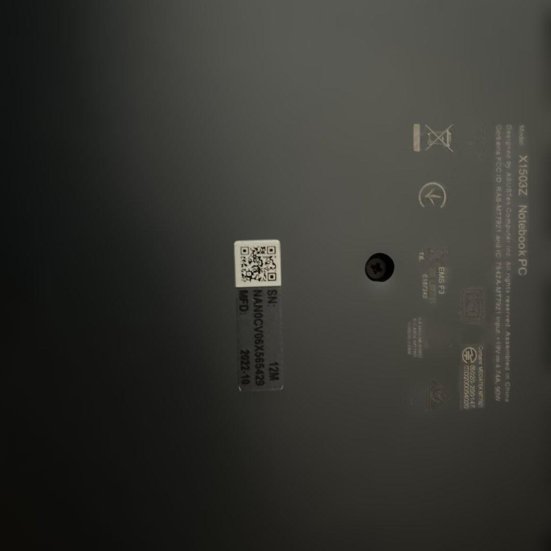 Windowsノート本体 ASUS Vivobook 15X OLED X1503ZA