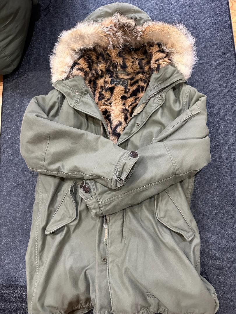 ホッキー　希少WACKO MARIA ワコマリアファー モッズコート S