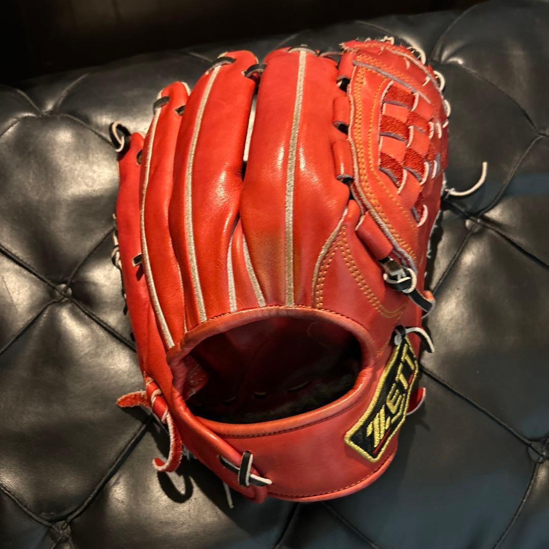 ZETT プロステイタス 硬式グローブ レッド