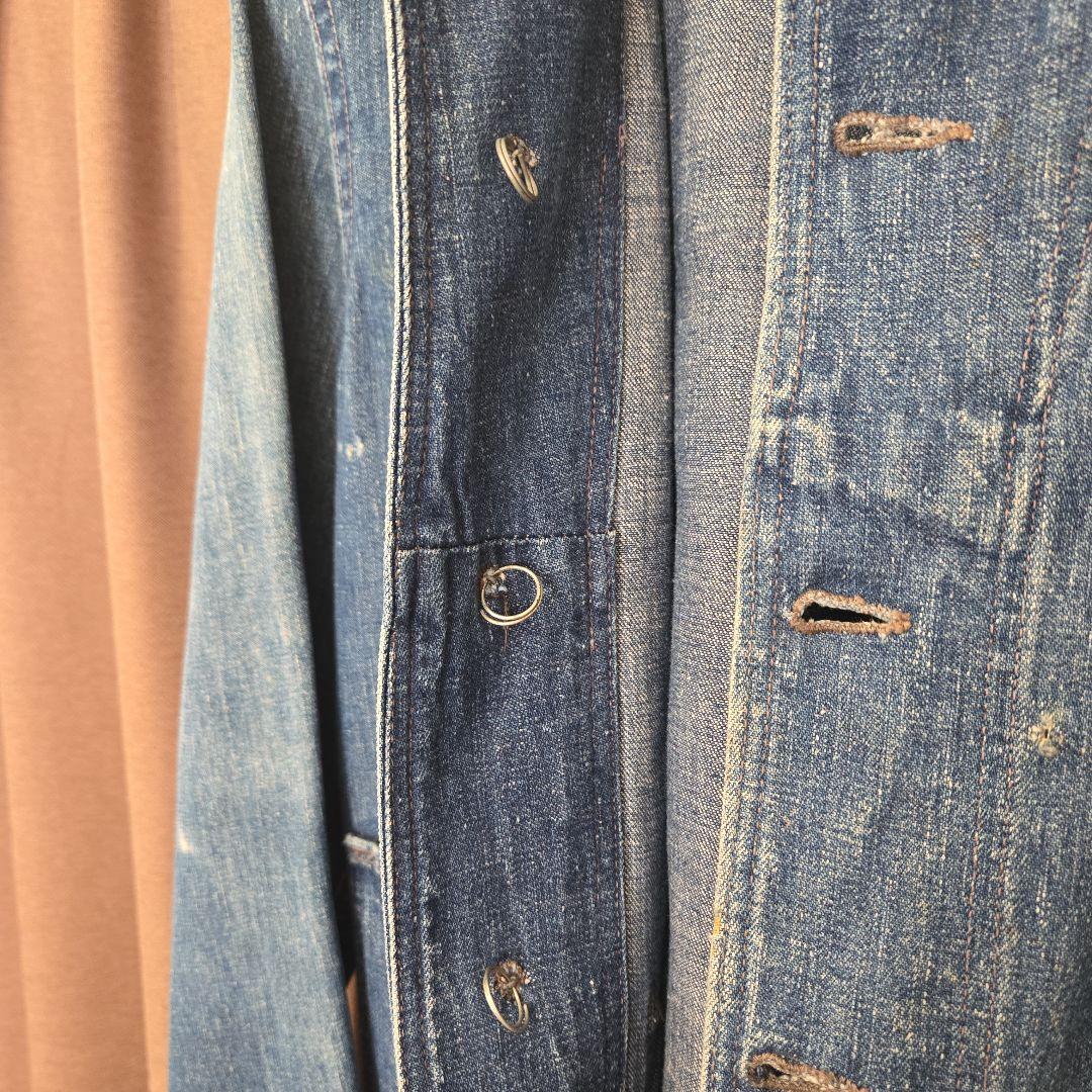 40's us navyショールカラー カバーオール ヘチマ襟