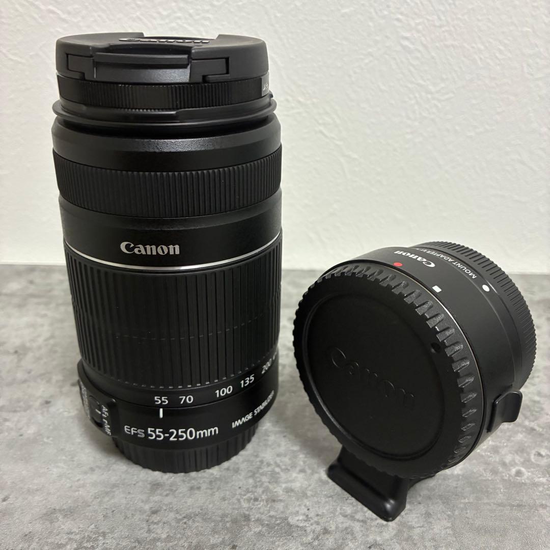 ⭐️美品⭐️Canon EFS 55-250 II & EF-EOS M アダプター