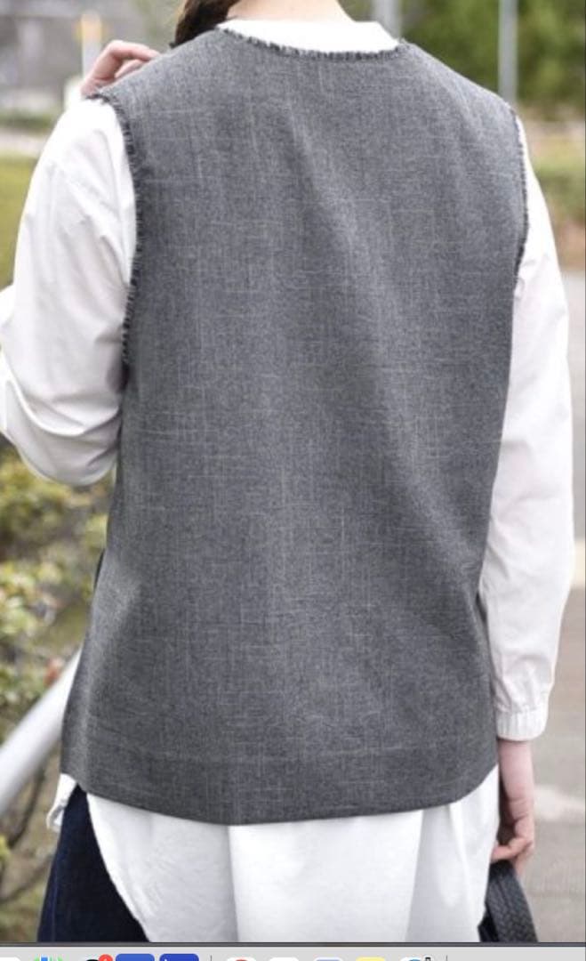 ＊OUR＊洗えるフリンジベスト