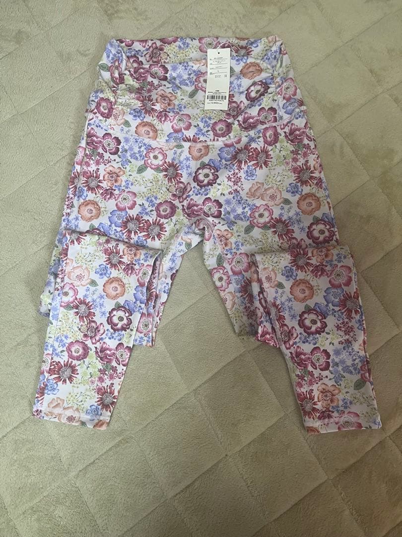 sukala Lサイズ　花柄ハイウエストヨガパンツ