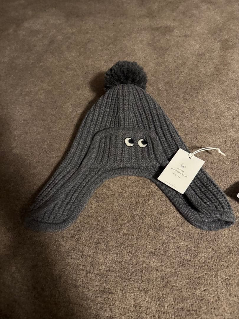 アニヤハインドマーチ アイズ ニットキャップ ニット帽