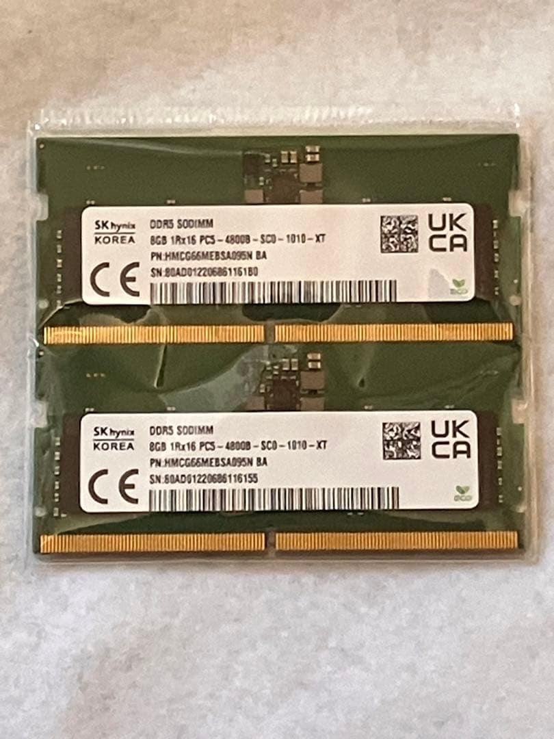 SK hynix DDR5 SODIMM 8GB 2枚セット