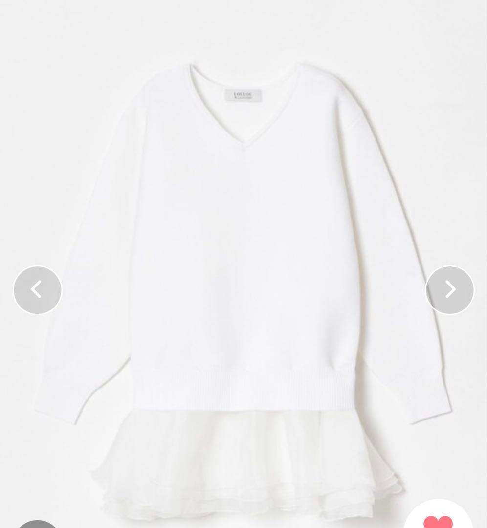 美品♡定価3.7万　フリリードッキングチュニックワンピース　白