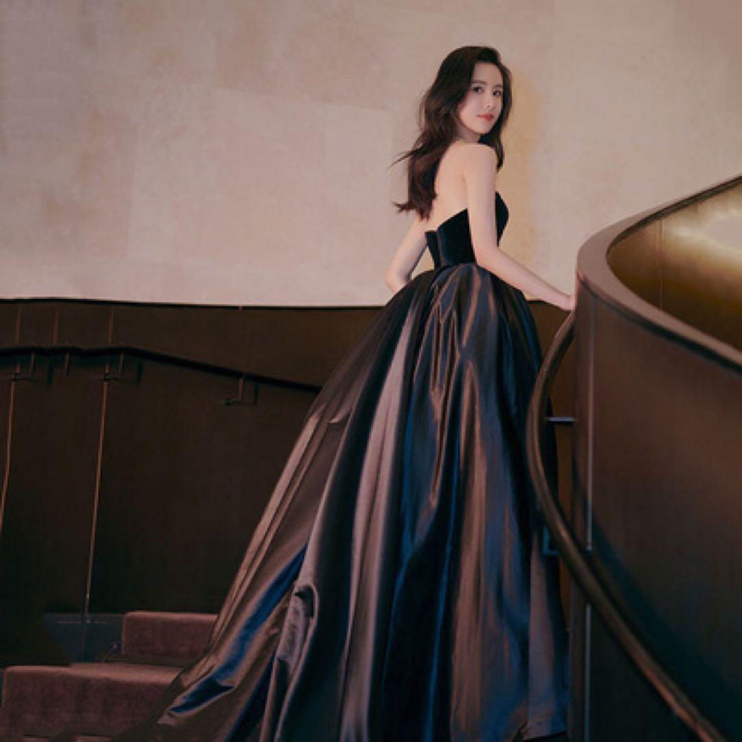 ウェディングドレス ブラック 前撮り 二次会 カラードレス 結婚式 ウェディング