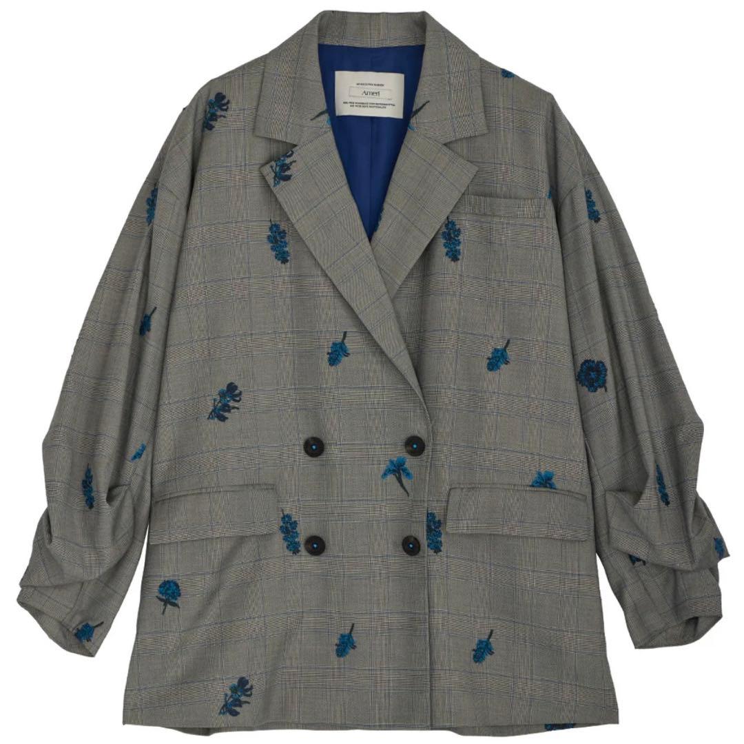 【新品未使用】Ameri CHECK FLOWER PAPA JACKET