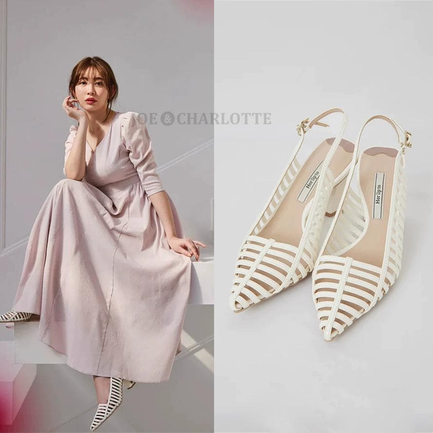 ハーリップトゥ Becca Slingback Sandals ホワイト 38