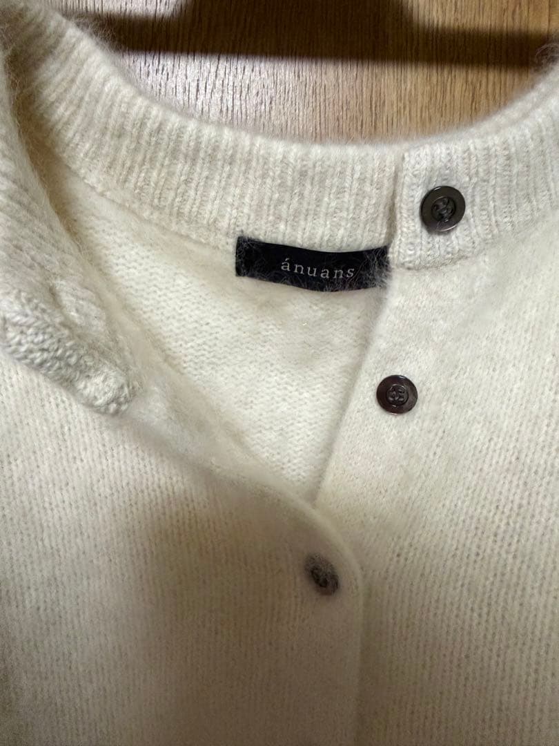 anuansラクーンファックスショートカーディガン