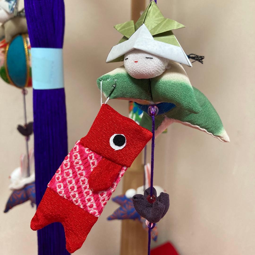 528 ごろちゃん　男の子とうさぎの吊るし飾り　吊るし雛