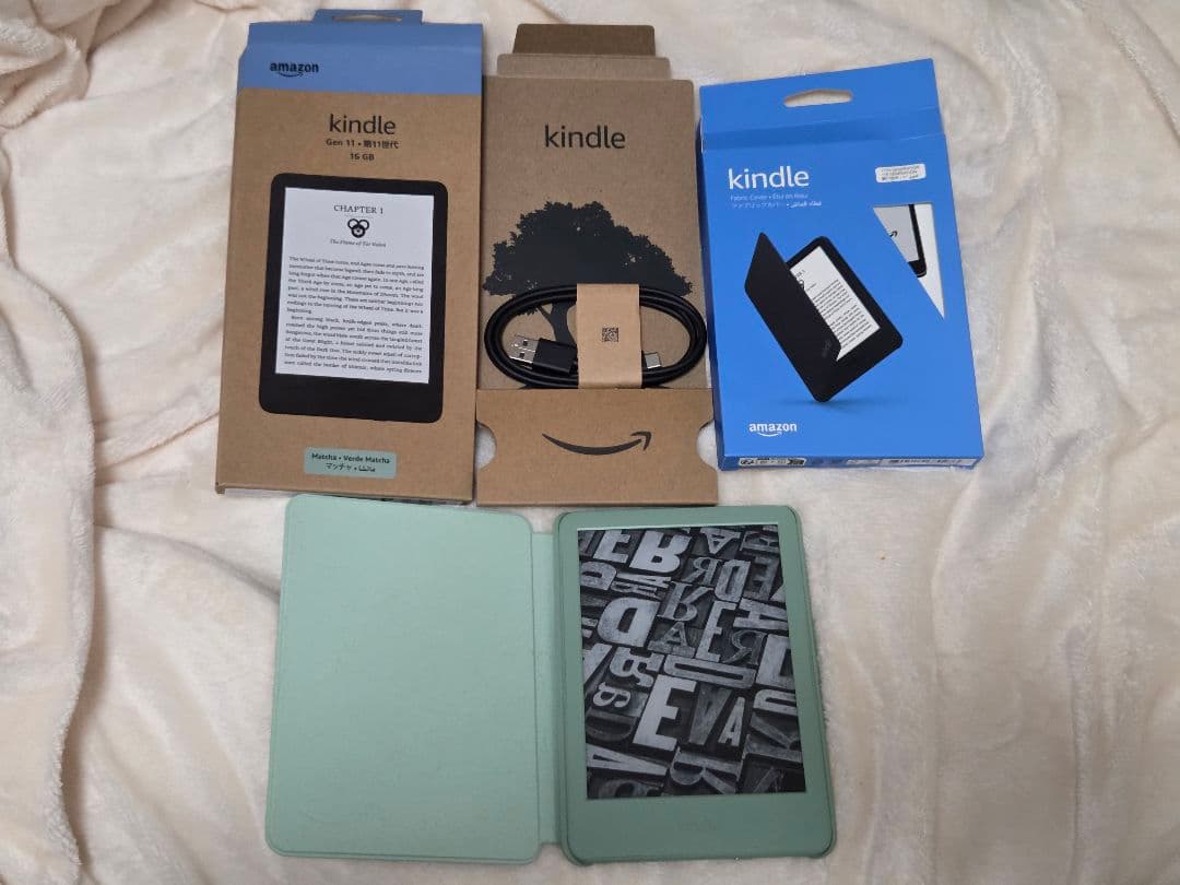 Kindle 2024 第11世代 16GB マッチャ 純正ケースセット