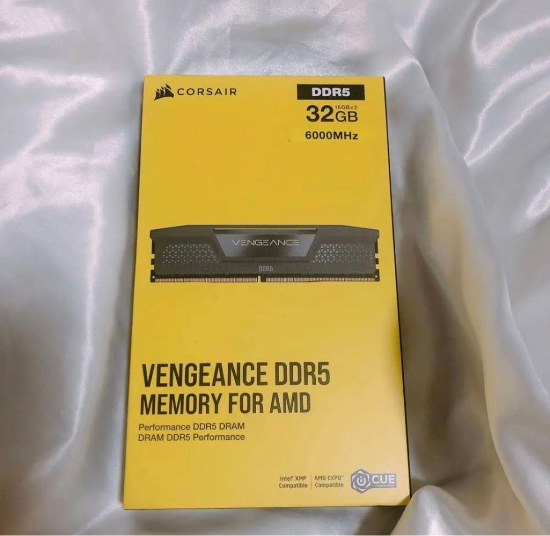 CORSAIR DDR5-6000MHz 32GB ブラック メモリ