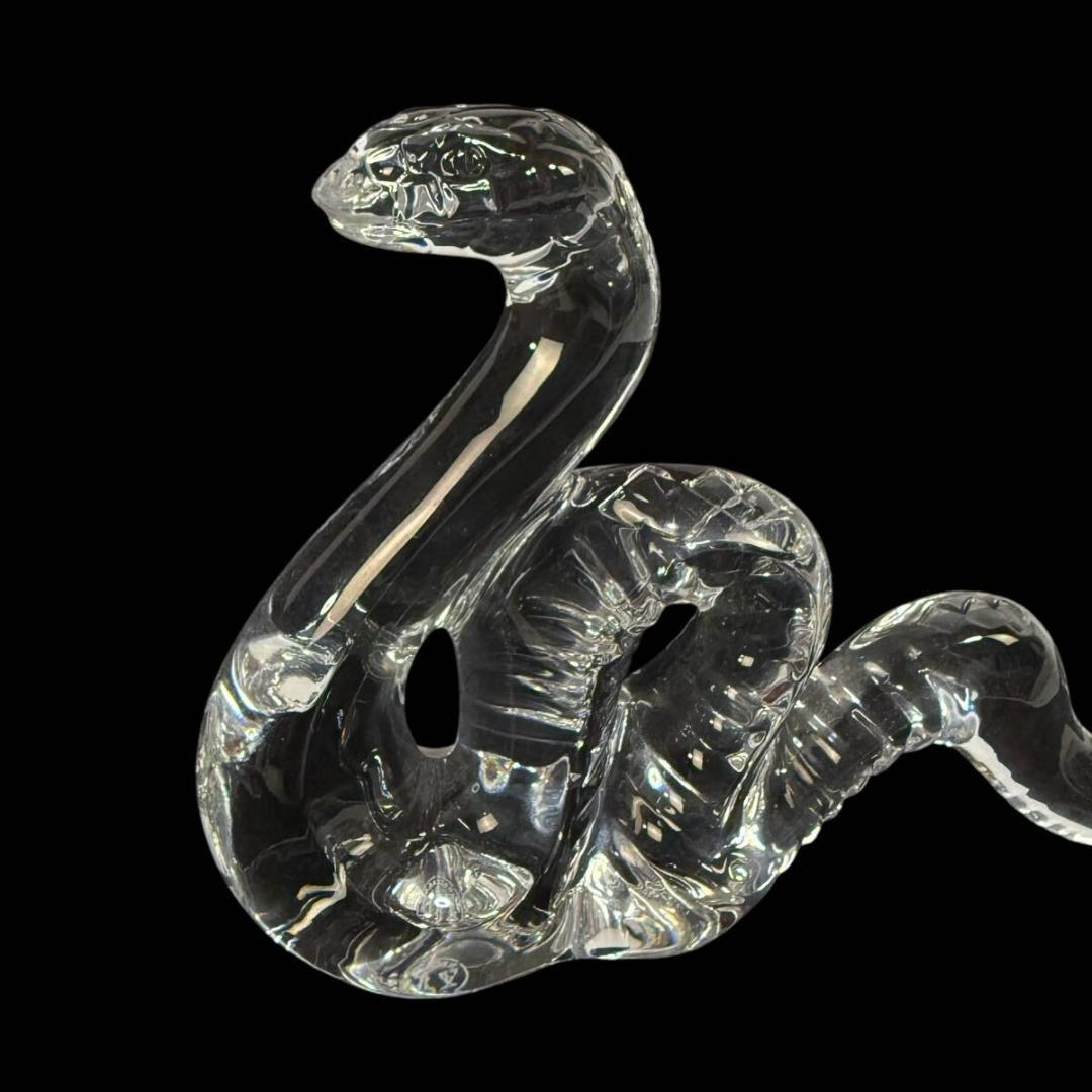 【未使用】Baccarat ラ 干支 巳 蛇 クリスタルフィギュリン 元箱 付き