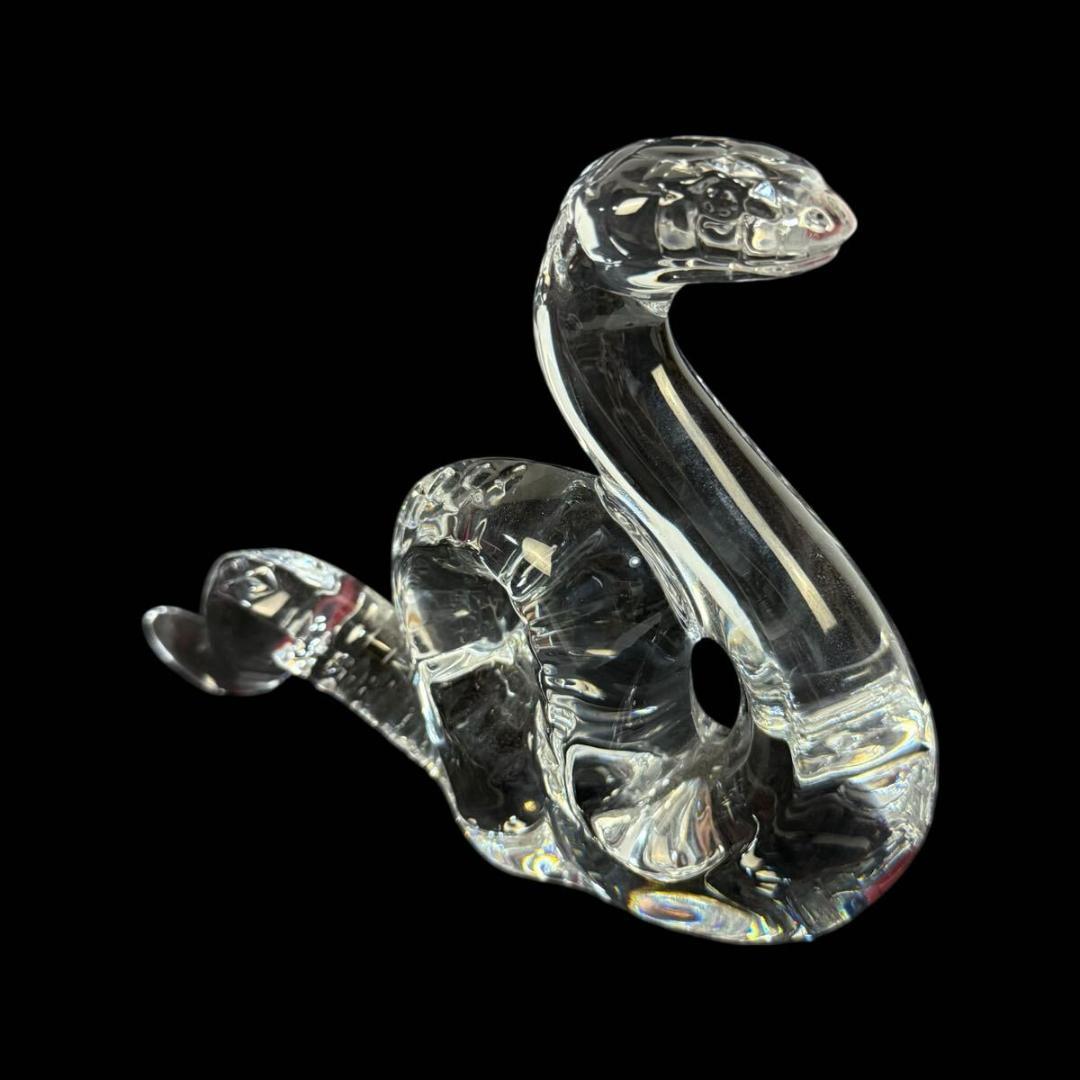 【未使用】Baccarat ラ 干支 巳 蛇 クリスタルフィギュリン 元箱 付き