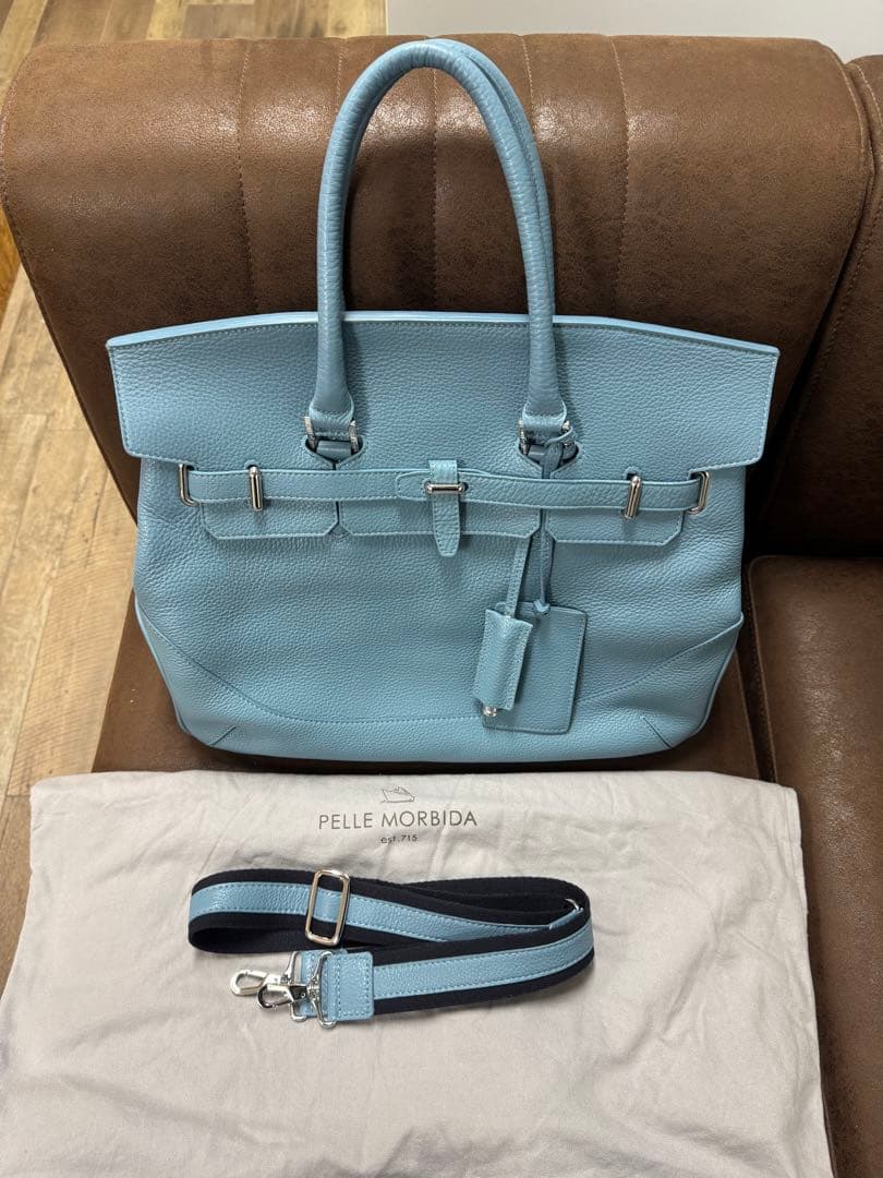 ペッレモルビダ 2way メイデンボヤージュ ボストンバッグ ブルー