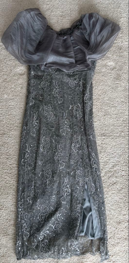 Leja グレー レースドレス