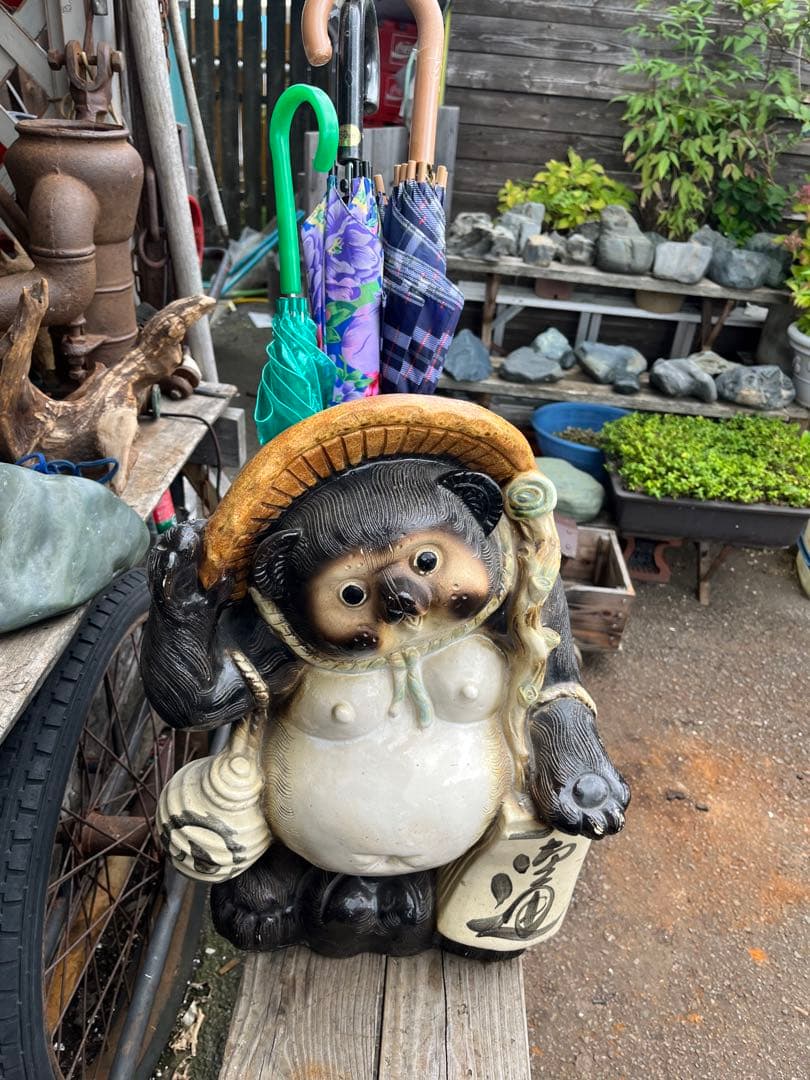 shota たぬきの置物、たぬき55センチ、たぬきの傘立て置物、傘立て、