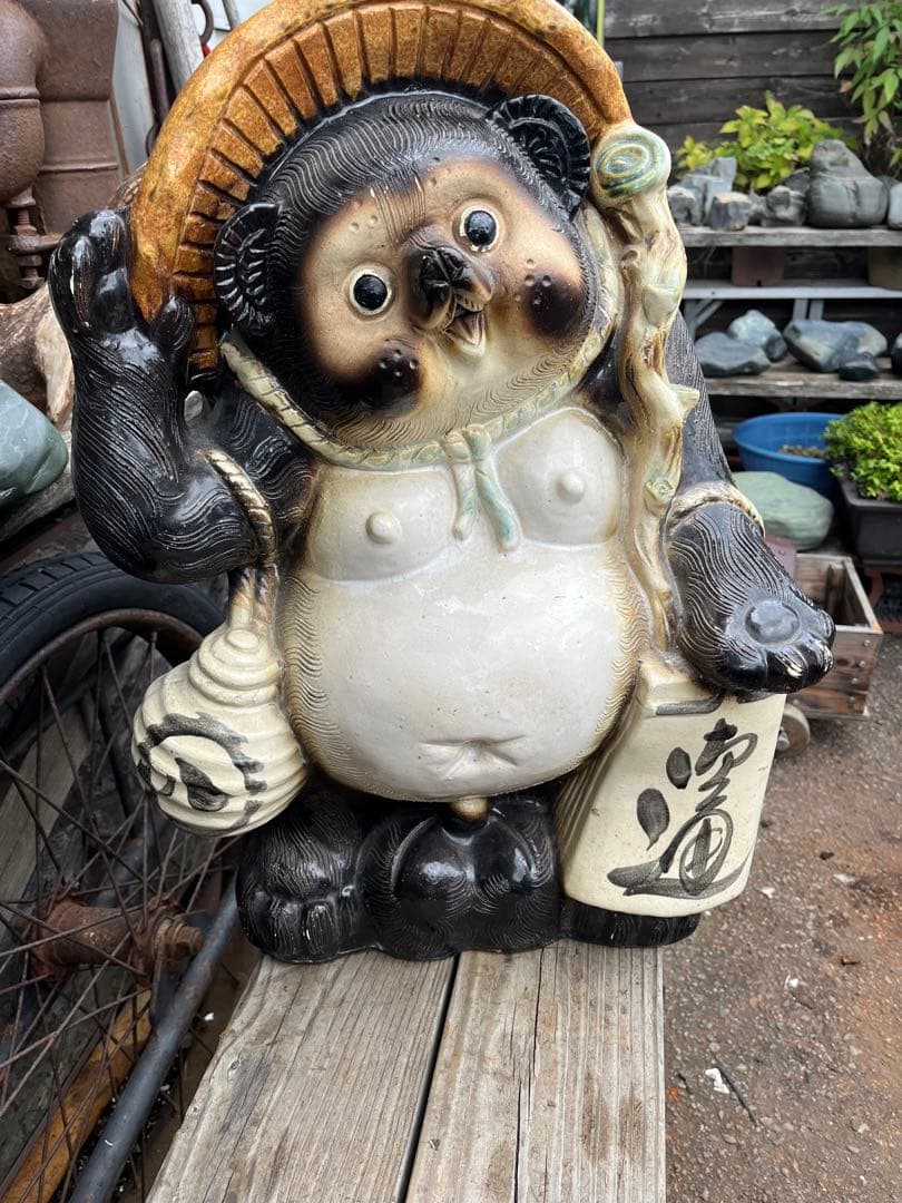 shota たぬきの置物、たぬき55センチ、たぬきの傘立て置物、傘立て、