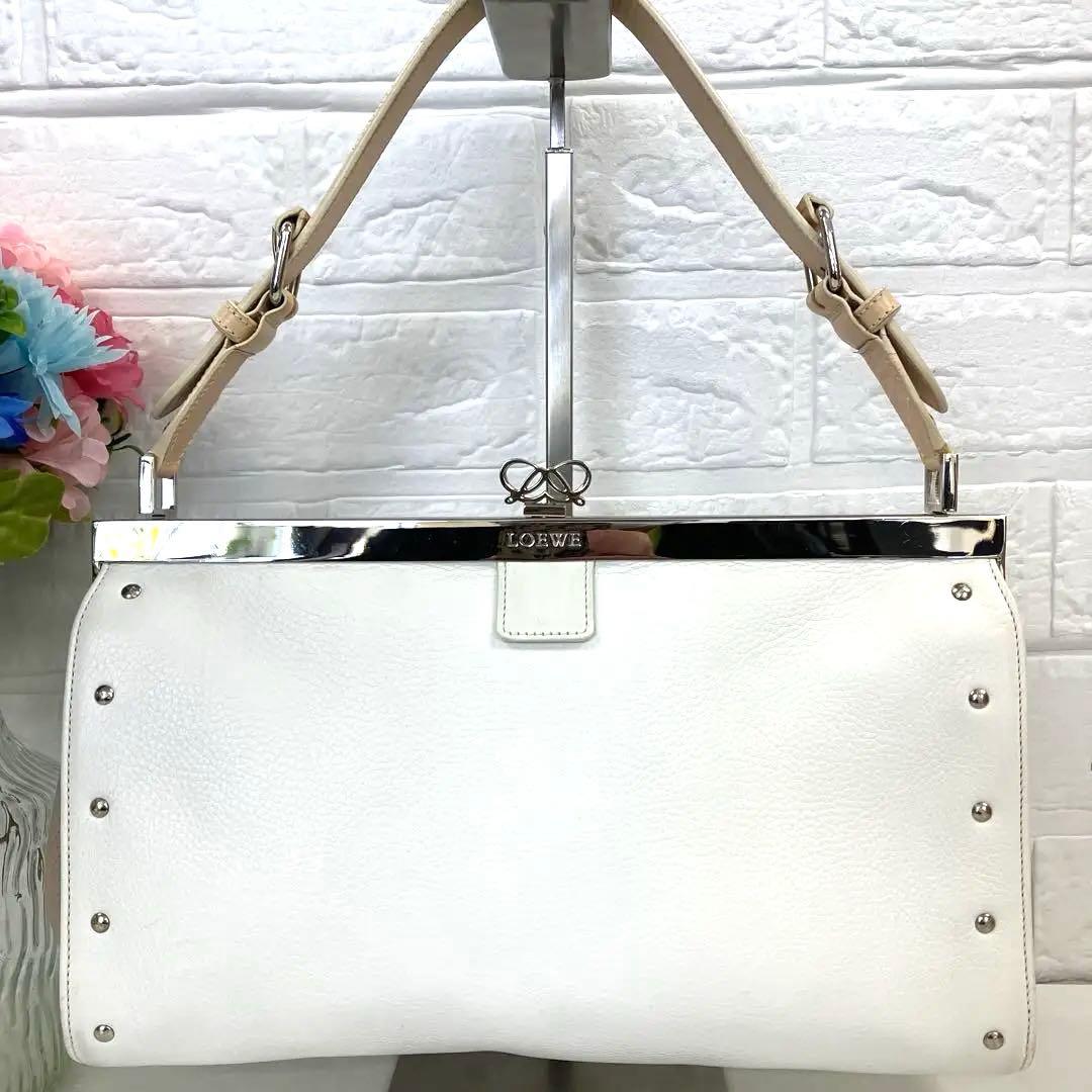 LOEWE　 ロエベ　ハンドバッグ　バタフライがま口　スタッズ　946