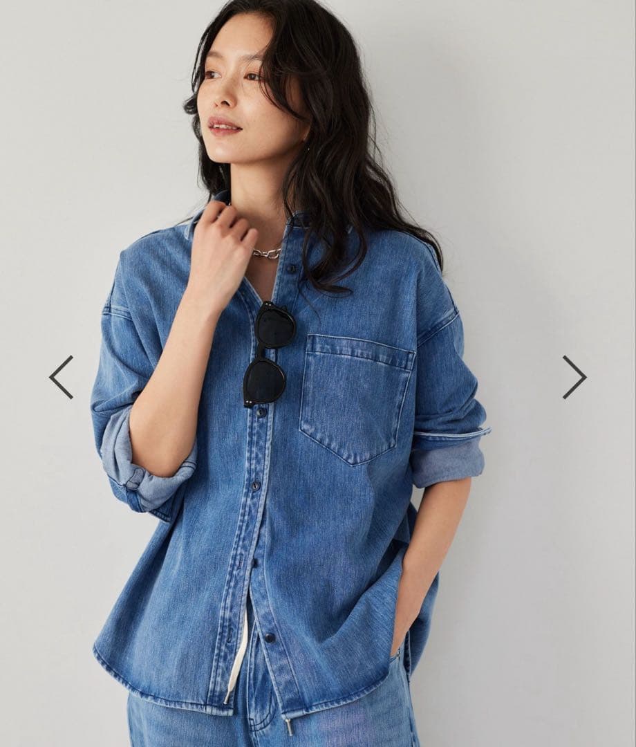 BARNYARDSTORMカットデニムシャツジャケットインディゴ